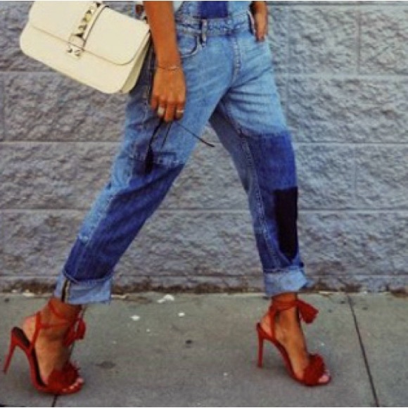 NWOT red heels sandals in size 5.5, 4” heel - Picture 2 of 5